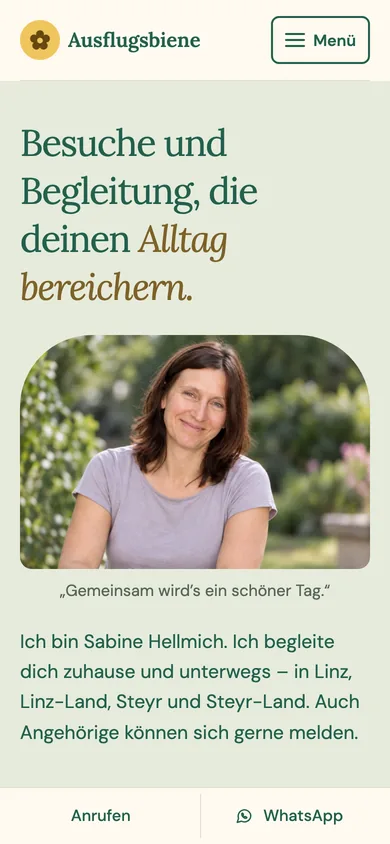 Dieselbe Startseite am Handy